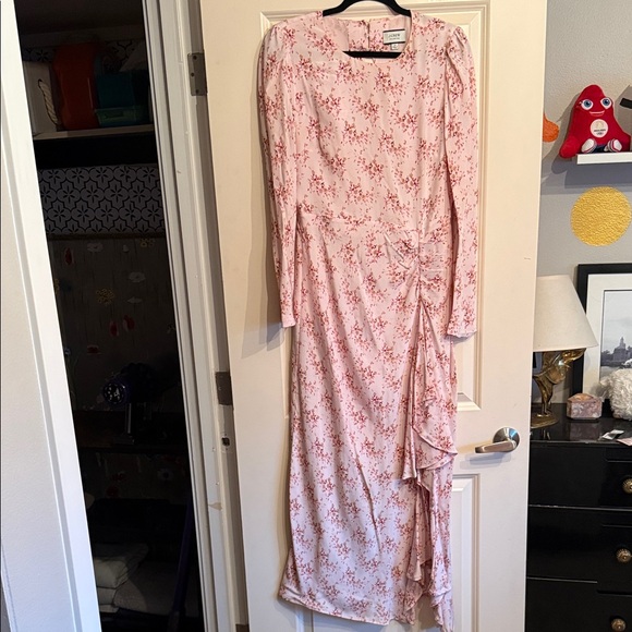 J. Crew Dresses & Skirts - J. Crew Collection - 100% Silk Pink Floral Long Sleeve Dress